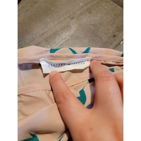 Peaches N Cream women's top pink birds tee blouse - Picture 3 of 4